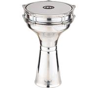 Meinl Percussion Aluminum Series Darbuka - Very Large Handdrum - With Synthetic Head - Diameter 8 Inches - Aluminum, Silver (HE-104)