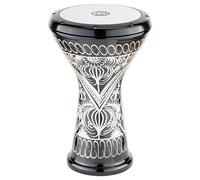 Meinl Percussion Aluminum Series Doumbek - Medium-Large Handdrum - Synthetic Head - Diameter 8.5 Inches - Hand Engraved - Aluminum, Multicoloured (HE-3018)