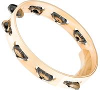 Meinl Percussion Artisan Wood Tambourine - 1-Row Tambourine - 10-inch Diameter - Ash / Steel, Natural (AE-ATA1S)