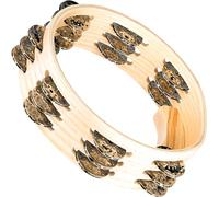 Meinl Percussion Artisan Wood Tambourine - 3-Row Tambourine - 8-inch Diameter - Ash / Steel, Natural (AE-CATA3S)