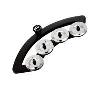 Meinl Percussion Backbeat Tambourine Add-On - Tambourine Accessory for Drums with a 10 to 12-inch Diameter - MDF / Steel, Black / Silver (BBTA1-BK)
