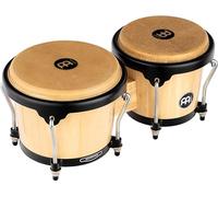 Meinl Percussion Bongos Headliner Wood - 2 hand drums with 6.75 and 8 inches - including tuning key - Siam Oak, Natural (HB100NT)
