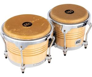 Meinl Percussion Bongos Marathon Exclusive - 2 hand drums with 6.75 and 8 inches - including tuning key - Siam Oak, Natural (FWB200NT)