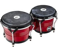 Meinl Percussion Bongos Marathon Traditional - 2 Hand Drums with 6.75 and 8 Inches - Including Tuning Key - Siam Oak, Wine Red (WBTR300WR)