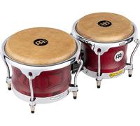 Meinl Percussion Bongos Woodcraft Series - 2 hand drums with 7 and 8.5 inches - including tuning key - White Ash, Vintage Red (WB400VR-M)