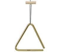 Meinl Percussion Brass Triangle Instrument - Medium-Large Sound Triangle with Holder - Diamter 6 Inches - Including Beater - Brass, Gold (TRI15B)