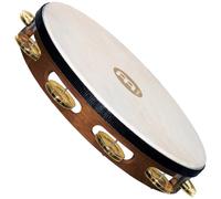 Meinl Percussion Headed Wood Tambourine Brass Jingles TAH1BAB