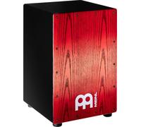 Meinl Percussion Headliner Cajon Instrument - Compact Drum Box with 2 Snare Wires - Playing Surface Red (MCAJ100BK-TRF)