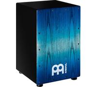 Meinl Percussion Headliner Cajon Instrument - Compact Drum Box with 2 Snare Wires - Wood, Black/Blue (MCAJ100BK-PBF)