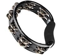 Meinl Percussion Headliner Hand Tambourine - 2-Row Tambourine - With Curved Handle - ABS Plastic / Nickel-Plated Steel, Black / Silver (TMT1BK)