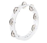 Meinl Percussion Headliner Tour Tambourine - 1-Row Tambourine - 8-inch Diameter - ABS Plastic / Steel, White / Silver (HTT8WH)