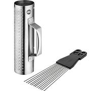 Meinl Percussion Merengue Güira Instrument - Small Hollow Scraper Instrument With Handle - Including Scraper - Steel, Silver (MGU3)