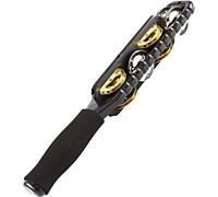 Meinl Percussion Professional Jingle Stick - 2-Row Jingle Stick - 2 Intersecting Planes - ABS Plastic, Steel and Brass, Black / Silver and Gold (MJS1BK)
