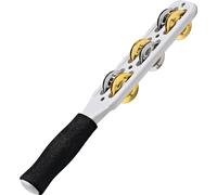 Meinl Percussion Professional Jingle Stick - 2-Row Jingle Stick - ABS Plastic / Steel and Brass, White / Silver and Gold (JG1M-WH)