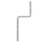 Meinl Percussion Rod Angled Rod - Angled Mounting Rod - Z-Shape - Steel, Chrome Plated (MC-R3)