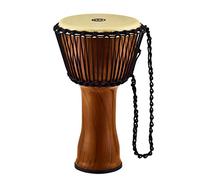 Meinl Percussion Rope Travel Djembe - Medium Sized Handdrum - With Nylon Ropes - Diameter 10 Inches - Plastic, Brown (PADJ3-M-Y)