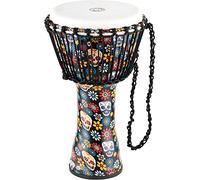 Meinl Percussion Rope Travel Djembe - Medium Sized Handdrum - With Nylon Ropes - Diameter 10 Inches - Plastic, Multicoloured (PADJ7-M-F)