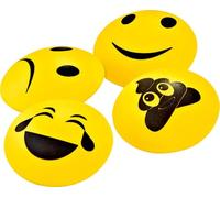 Meinl Percussion Shaker Face Set - 4 pieces of flat, curved shakers with 4 designs - Musical Instrument - ABS Plastic, Yellow (FSA4)