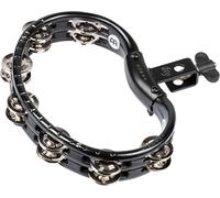 Meinl Percussion Tambourine Mountable Instrument - 2-Row Tambourine - With Holder - ABS Plastic / Steel, Black / Silver (TMT2BK)