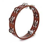 Meinl Percussion Tambourine Steel Jingles African Brown TA2AB