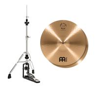 Meinl Pure Alloy 14" Medium Hi-Hats & Heavy Duty Two-Leg Hi-Hat Stand by Gear4music