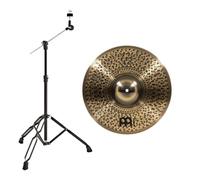 Meinl Pure Alloy Custom 16" Medium Thin Crash & Gear4music Boom Arm Stand Black