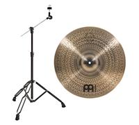 Meinl Pure Alloy Custom 18 Medium Heavy Crash Cymbal & Gear4music Boom Arm Stand Black
