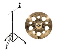 Meinl Pure Alloy Custom 18" Trash Crash & Gear4music Boom Arm Stand Black