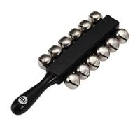 Meinl Percussion Sleigh Bells Instrument - Sleigh Bell Musical Instrument with 12 Steel Bells - With Handle - Wood / Steel, Black / Silver (SLB12)