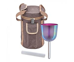 Meinl Sonic Energy 3.75" Essence Solfeggio Crystal Singing Bowl Sol 741 Hz Lavender Purple