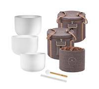 Meinl Sonic Energy 3-piece Crystal Singing Bowl Set C3 / E3 / G3 440 Hz
