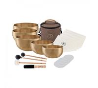5-piece Yoga Nidra Bronze Singing Bowl Set-For Sound Baths and Meditation