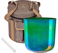 Meinl Sonic Energy Essence Crystal Singing Bowl 8" F Note Heart Chakra with Bag, Resonant Rod - for Meditation, ASMR, Sound Therapy, Yoga