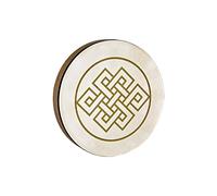 Sonic Energy 16“ Hand Drum - Endless Knot design - Wooden Frame Drum for Meditation, Sound Journeys, Percussion - Shamanic instrument with goat skin (HD16WB-EK)