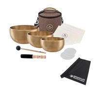Meinl Sonic Energy SB-Y1 Singing Bowl Set Yoga Nidra 3-Piece with Keepdrum Microfibre Cloth