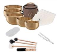 Meinl Sonic Energy SB-Y2 Singing Bowl Set Yoga Nidra 5-Piece with Keepdrum Tuning Fork