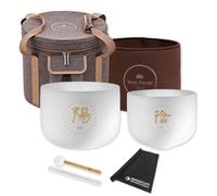 Meinl Sonic Energy TCMCSBSET2 Quartz Singing Bowl Set Yin Yang with Keepdrum Cloth
