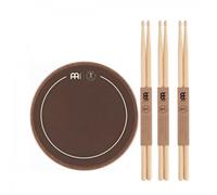 Meinl Stick & Brush Practice Pad & 5A Wood Tip Drumsticks