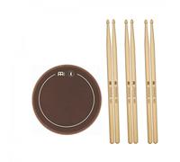 Meinl Stick & Brush Practice Pad & 5B Wood Tip Drumsticks