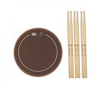 Meinl Stick & Brush Practice Pad & 7A Wood Tip Drumsticks