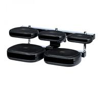 Meinl Percussion Synthetic Temple Block - 5-pieces Drum Set Accessory Set - With Mounting - PE Plastic, Black (TMSTB)