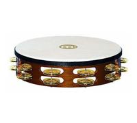 Meinl TAH2B-AB Double Row Headed Wood Tambourines - Brass Jingles