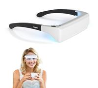 MEINNO Light Therapy Glasses, Blue-White UV-Free Light Therapy Lamp, Portable Daylight Lamp, Wearable Sunlight Lamp, Boost Energy, Relief for Sleep Problems, Jet Lag, Equivalent to 10000 Lux