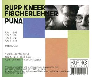 MEINRAD KNEER/RUDI FISCHERLEHNER/OLAF RUPP PUNA NEW CD