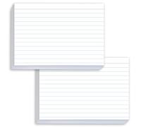 MEIOPUOYEAM White Index Cards 5x7 Ruled, 50 Pcs File Note Cards, Lined Index Cards, Study Cards, Flashcards for Studying, Notecards for Studying, Note Taking and To Do List