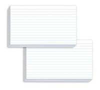 MEIOPUOYEAM White Index Cards 5x8 Ruled, 50 Pcs File Note Cards, Lined Index Cards, Flash Cards, Study, Flashcards for Studying, Notecards for Studying, Note Taking and To Do List