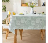 meioro Polyester Table Cloth Wipe Clean Tablecloth, 140x180cm Rectangle Water Resistant Tablecloths, Waterproof Decorative Leaf Table Cover Protector for Home Picnic Party Outdoor Decorations