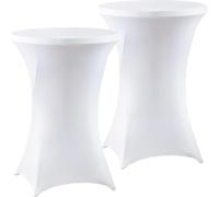 meioro Stretch Tablecloths Spandex Tight Table cover, Washable Round 60cm Table Protection, Wrinkle Resistant Stretchable Tablecloth Suitable for Events Weddings Parties