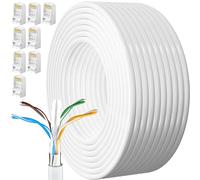 MEIPEK Cat6 Ethernet Cable 40m Outdoor, Shielded FTP 23AWG Gigabit High Speed Anti-Jamming Weatherproof External Bulk Rj45 Lan Internet Network Patch 130ft