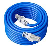 MEIPEK Cat6a Ethernet Cable 50m, High Speed 1Gbps 500MHz Long Network Cable | 24AWG FTP Shielded RJ45 Internet Wire, Blue Gigabit Patch Cord for Router Modem Switch